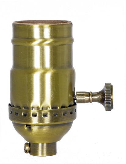 3-Way (2 Circuit) Turn Knob Socket With Removable Knob; 1/8 IPS; 3 Piece Stamped Solid Brass; (27|80/2211)