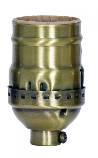 Short Keyless Socket; 1/8 IPS; 3 Piece Stamped Solid Brass; Antique Brass Finish; 660W; 250V (27|80/2206)