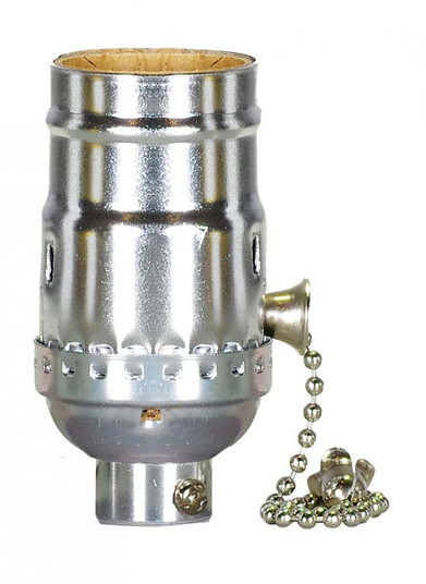 On-Off Pull Chain Socket; 1/4 IPS; Aluminum; Nickel Finish; 660W; 250V (27|80/2185)