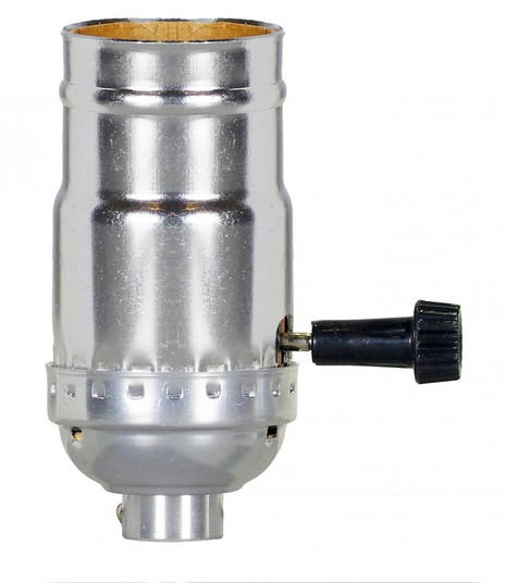 5 Position Turn Knob Socket; For Standard Type A Household Bulb; 1/8 IPS; Aluminum; Nickel Finish; (27|80/1505)