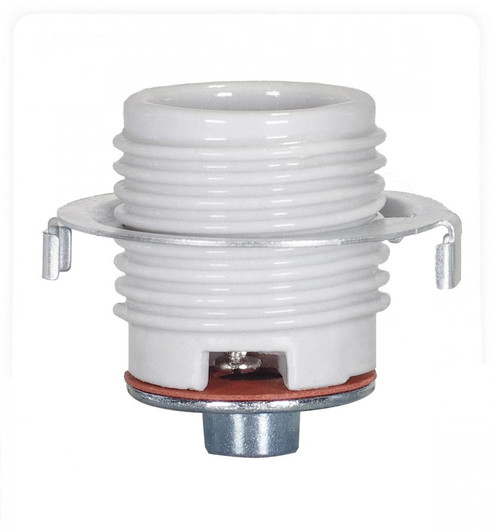 Keyless Threaded Porcelain Socket With Cap And Ring; 1/8 IPS; CSSNP Screw Shell; Glazed; 660W; 250V; (27|80/1073)