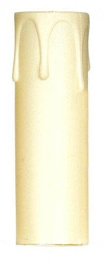 Plastic Drip Candle Cover; Ivory Plastic Drip; 13/16'' Inside Diameter; 7/8'' Outside (27|90/1508)