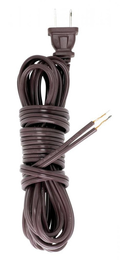 12 Foot 18/2 SPT-2 105C Cord Set; Brown Finish; 72'' Hank; 150 Carton; Molded Polarized Plug; (27|90/1414)