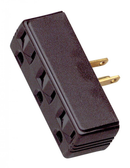 Single To Triple Adapter; Brown Finish; Polarized; 15A; 125V (27|90/1117)