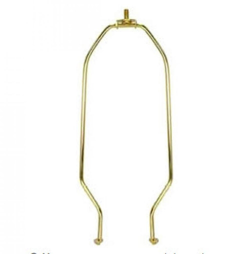 Heavy Duty Harp; Polished Brass Finish; 8'' Height; 1/4-27 Thread (27|90/2250)