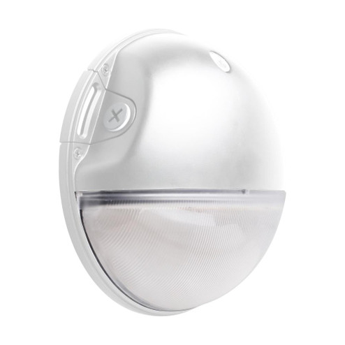 LED Small Round Wall Pack; 20W; CCT Selectable; Bypassable Photocell; 120-277 Volt; White Finish (81|65/752)