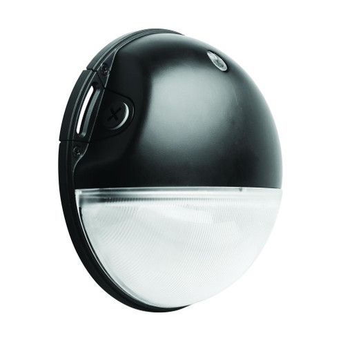 LED Small Round Wall Pack; 20W; CCT Selectable; Bypassable Photocell; 120-277 Volt; Black Finish (81|65/750)
