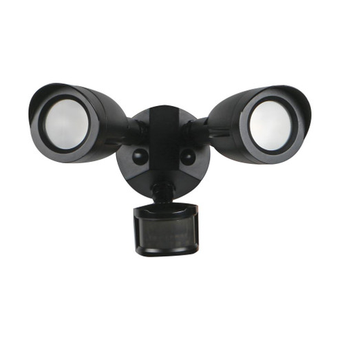 LED Security Light; Dual Head; Motion Sensor Included; Black Finish; 4000K (81|65/721)
