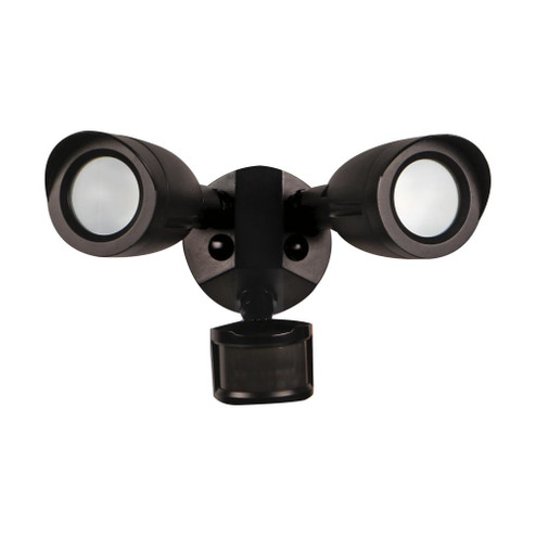 LED Security Light; Dual Head; Motion Sensor Included; Bronze Finish; 4000K (81|65/719)