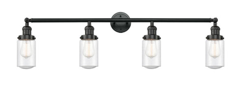 Dover - 4 Light - 43 inch - Matte Black - Adjustable Bath Vanity Light (3442|215-BK-G314)