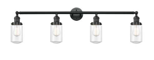 Dover - 4 Light - 43 inch - Matte Black - Adjustable Bath Vanity Light (3442|215-BK-G312-LED)