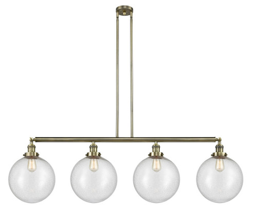 Beacon - 4 Light - 56 inch - Antique Brass - Stem Hung - Adjustable Island Light (3442|214-AB-G204-12)