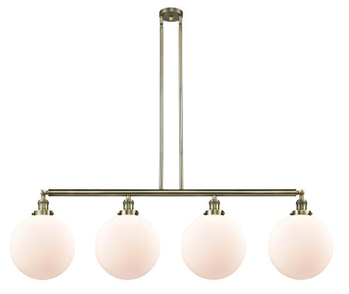 Beacon - 4 Light - 56 inch - Antique Brass - Stem Hung - Adjustable Island Light (3442|214-AB-G201-12)