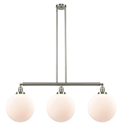 Beacon - 3 Light - 44 inch - Brushed Satin Nickel - Stem Hung - Adjustable Island Light (3442|213-SN-G201-12-LED)