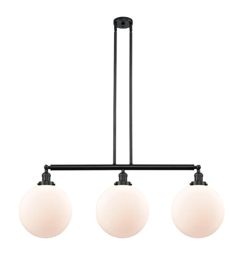 Beacon - 3 Light - 44 inch - Matte Black - Stem Hung - Adjustable Island Light (3442|213-BK-G201-12)