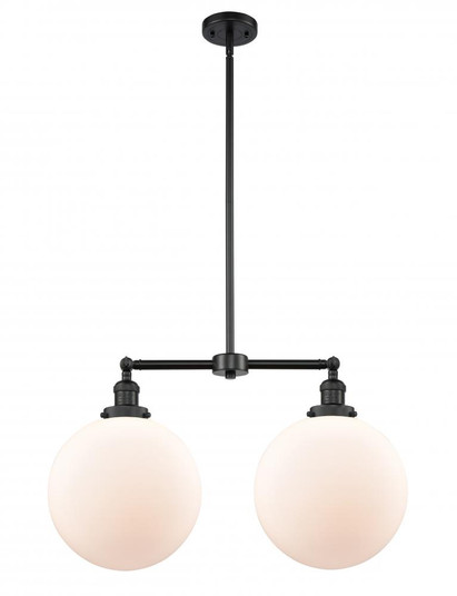 Beacon - 2 Light - 27 inch - Matte Black - Stem Hung - Adjustable Island Light (3442|209-BK-G201-12)