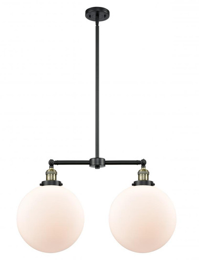 Beacon - 2 Light - 27 inch - Black Antique Brass - Stem Hung - Adjustable Island Light (3442|209-BAB-G201-12)