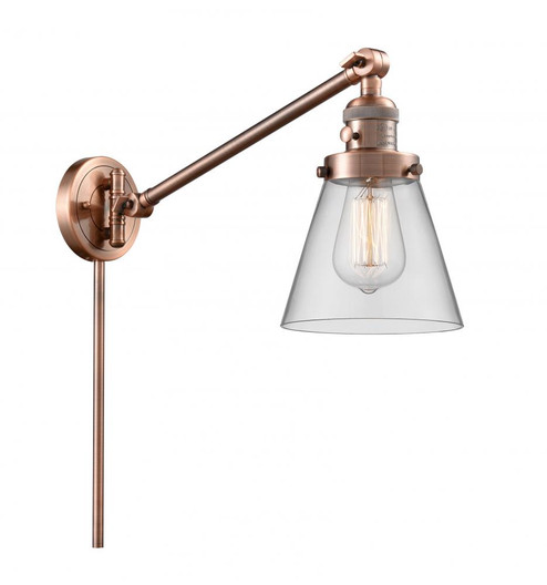 Cone - 1 Light - 8 inch - Antique Copper -Adjustable Swing Arm (3442|237-AC-G62-LED)