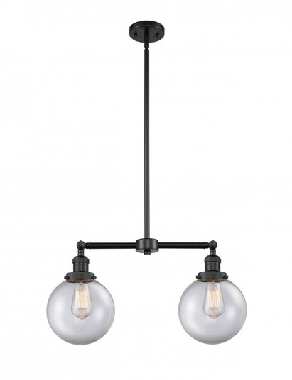 Beacon - 2 Light - 25 inch - Matte Black - Stem Hung - Island Light (3442|209-BK-G202-8)