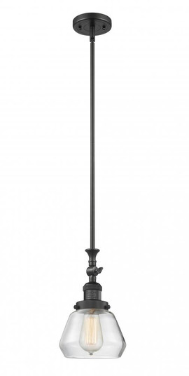 Fulton - 1 Light - 7 inch - Matte Black - Stem Hung - Adjustable Mini Pendant (3442|206-BK-G172-LED)