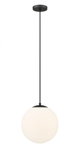 Tolland - 1 Light - 12 inch - Matte Black - Cord hung - Mini Pendant (3442|612-BK-W-LED)