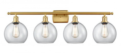 Athens - 4 Light - 38 inch - Satin Gold - Bath Vanity Light (3442|516-4W-SG-G122-8-LED)