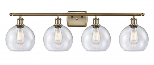 Athens - 4 Light - 38 inch - Antique Brass - Bath Vanity Light (3442|516-4W-AB-G124-8-LED)
