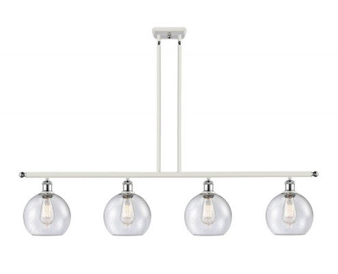 Athens - 4 Light - 48 inch - White Polished Chrome - Cord hung - Island Light (3442|516-4I-WPC-G124-8-LED)