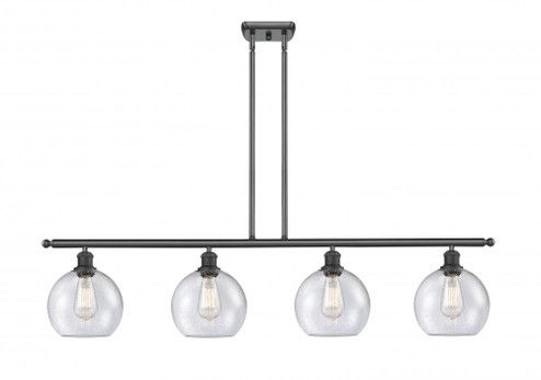 Athens - 4 Light - 48 inch - Matte Black - Cord hung - Island Light (3442|516-4I-BK-G124-8)