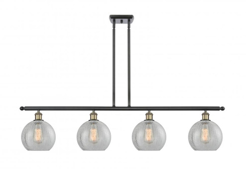 Athens - 4 Light - 48 inch - Black Antique Brass - Stem hung - Island Light (3442|516-4I-BAB-G125-8-LED)