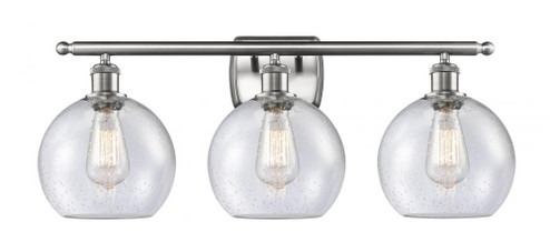 Athens - 3 Light - 28 inch - Brushed Satin Nickel - Bath Vanity Light (3442|516-3W-SN-G124-8)
