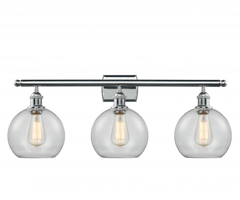 Athens - 3 Light - 28 inch - Polished Chrome - Bath Vanity Light (3442|516-3W-PC-G122-8)