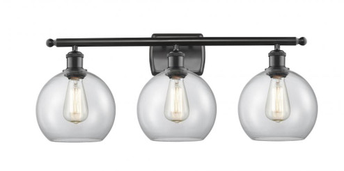 Athens - 3 Light - 28 inch - Matte Black - Bath Vanity Light (3442|516-3W-BK-G122-8-LED)