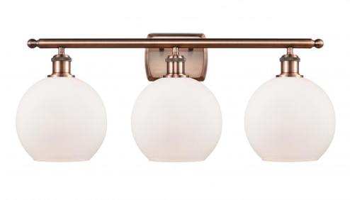 Athens - 3 Light - 28 inch - Antique Copper - Bath Vanity Light (3442|516-3W-AC-G121-8)