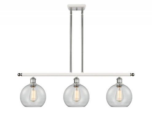 Athens - 3 Light - 36 inch - White Polished Chrome - Stem hung - Island Light (3442|516-3I-WPC-G122-8)