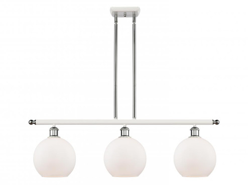 Athens - 3 Light - 36 inch - White Polished Chrome - Stem hung - Island Light (3442|516-3I-WPC-G121-8)
