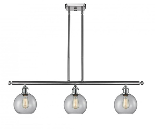 Athens - 3 Light - 36 inch - Brushed Satin Nickel - Cord hung - Island Light (3442|516-3I-SN-G122-8)