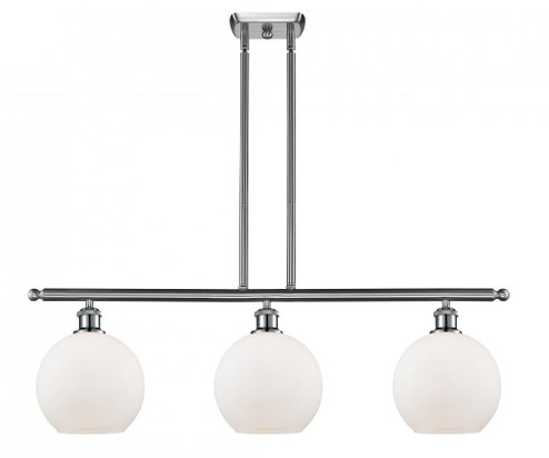 Athens - 3 Light - 36 inch - Brushed Satin Nickel - Stem hung - Island Light (3442|516-3I-SN-G121-8)