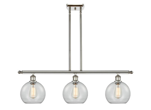 Athens - 3 Light - 36 inch - Polished Nickel - Cord hung - Island Light (3442|516-3I-PN-G122-8)