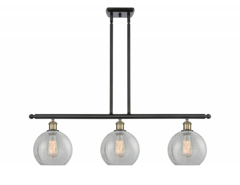 Athens - 3 Light - 36 inch - Black Antique Brass - Cord hung - Island Light (3442|516-3I-BAB-G125-8-LED)