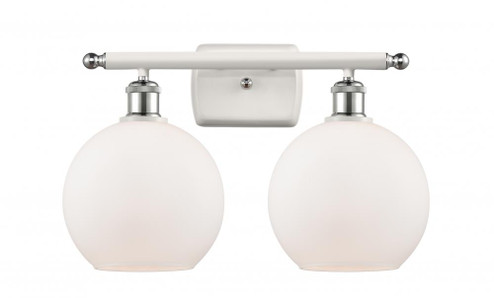 Athens - 2 Light - 18 inch - White Polished Chrome - Bath Vanity Light (3442|516-2W-WPC-G121-8)