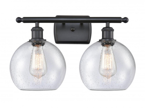 Athens - 2 Light - 18 inch - Matte Black - Bath Vanity Light (3442|516-2W-BK-G124-8-LED)