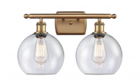 Athens - 2 Light - 18 inch - Brushed Brass - Bath Vanity Light (3442|516-2W-BB-G124-8-LED)