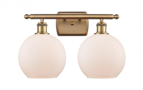 Athens - 2 Light - 18 inch - Brushed Brass - Bath Vanity Light (3442|516-2W-BB-G121-8-LED)