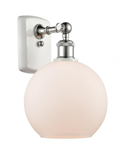 Athens - 1 Light - 8 inch - White Polished Chrome - Sconce (3442|516-1W-WPC-G121-8)