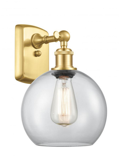 Athens - 1 Light - 8 inch - Satin Gold - Sconce (3442|516-1W-SG-G122-8)