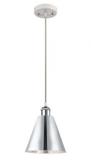 Berkshire - 1 Light - 8 inch - White Polished Chrome - Cord hung - Mini Pendant (3442|516-1P-WPC-MBC-8-PC-LED)