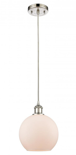 Athens - 1 Light - 8 inch - Polished Nickel - Cord hung - Mini Pendant (3442|516-1P-PN-G121-8-LED)