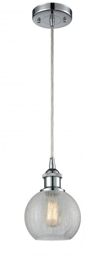 Athens - 1 Light - 8 inch - Polished Chrome - Cord hung - Mini Pendant (3442|516-1P-PC-G125-8)