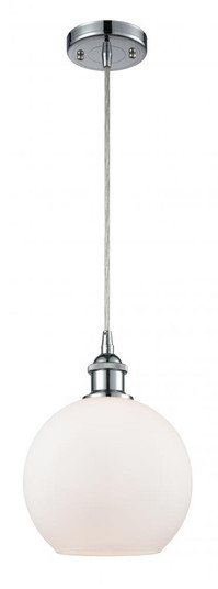 Athens - 1 Light - 8 inch - Polished Chrome - Cord hung - Mini Pendant (3442|516-1P-PC-G121-8)